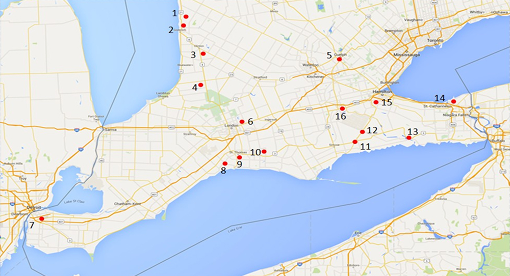 Training Bases in Southwestern Ontario image